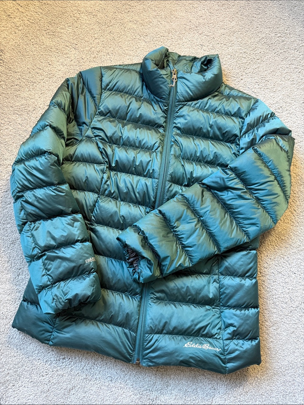 Eddie Bauer Teal Lightweight Quilted Puffer Jacket